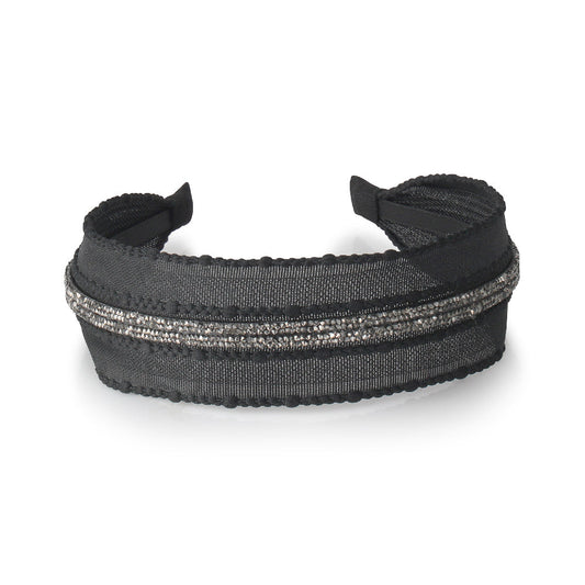 BLACK CRYSTAL MESH BAND Limlim fashion accessories