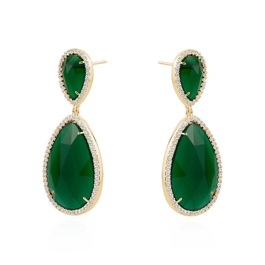 EMERALD PEAR SHAPE CHANDELIER