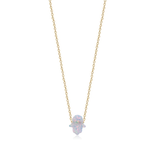 OPAL HAMSA NECKLACE
