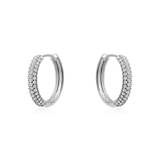 PAVE SMALL HOOPS