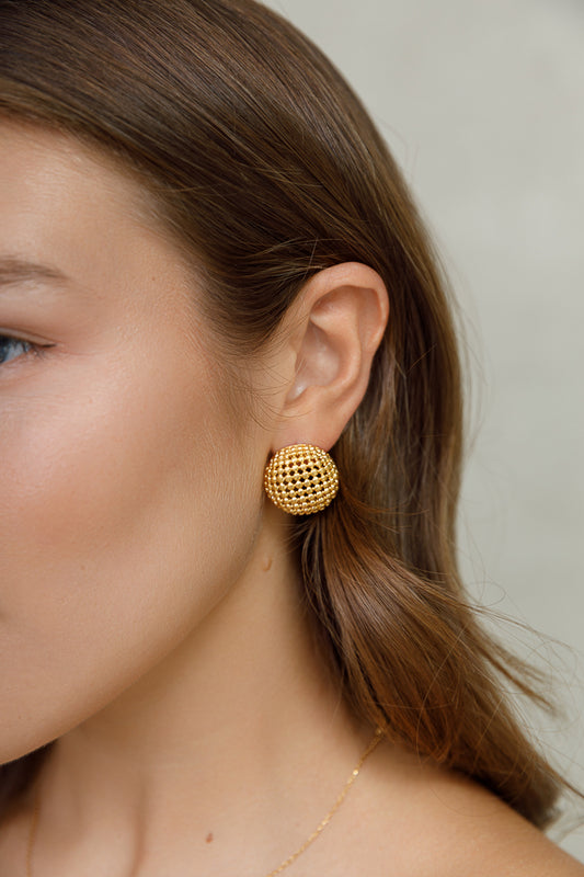 BUTTON VINTAGE EARRINGS