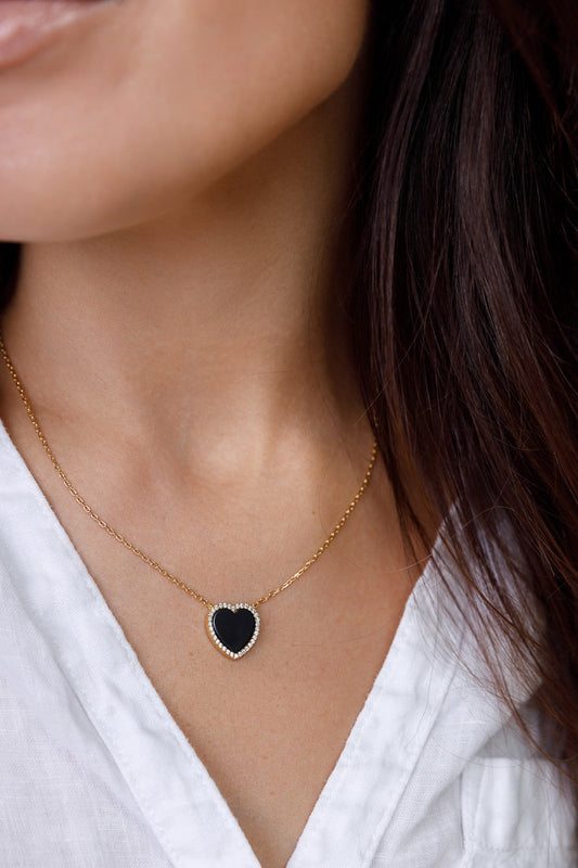 ENAMEL HEART NECKLACES Limlim fashion accessories