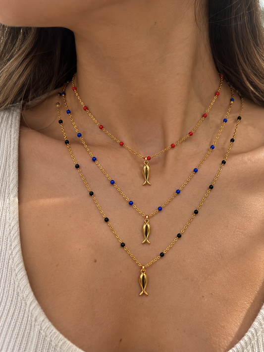 ROSARY FISH NECKLACE
