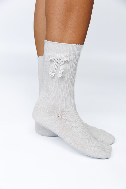 SHIMMER BOW SOCKS