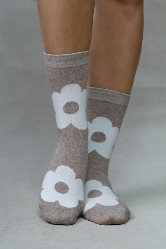 LARGE FLOWER SOCKS EARTH Limlim fashion accessories