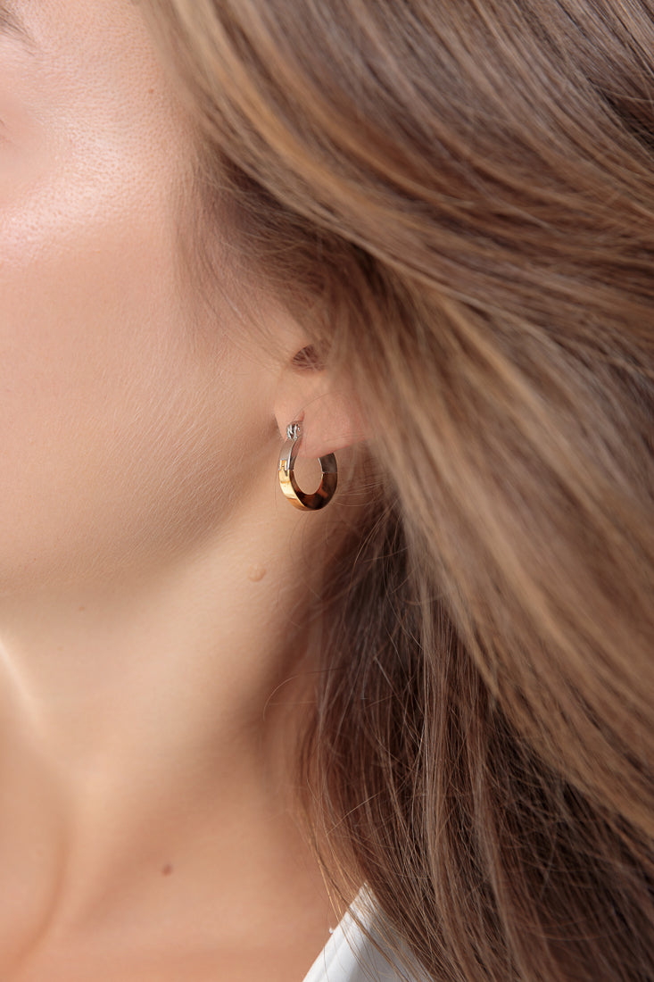 Lira Two Tone Hoops main image 0