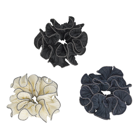SMALL FRILL SCRUNCHIE BUNDLE OF 3 Limlim fashion accessories