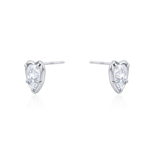 CRYSTAL HEART STUD