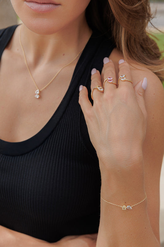 DUET PEAR NECKLACE
