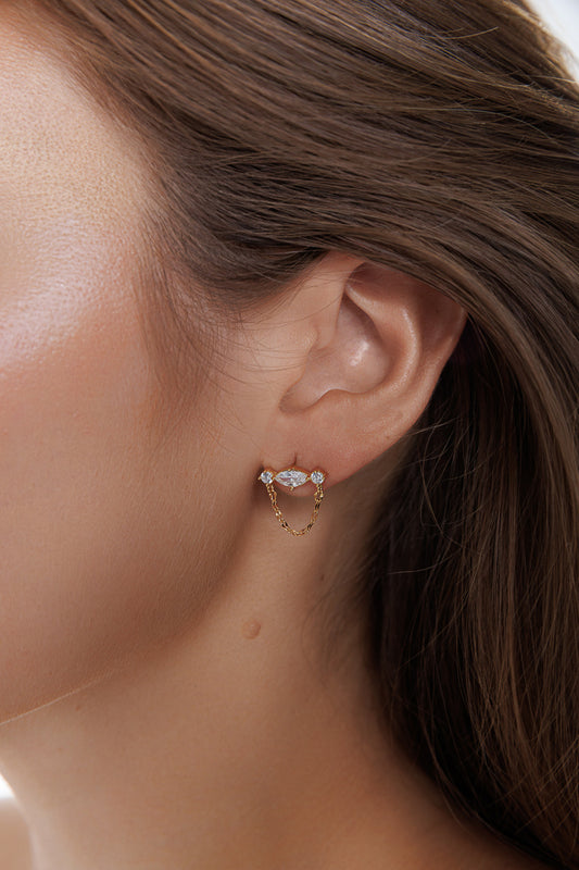 MARQUIS CHAIN EARRINGS