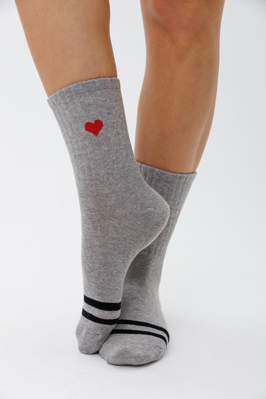 SHORT HEART RIB SOCKS