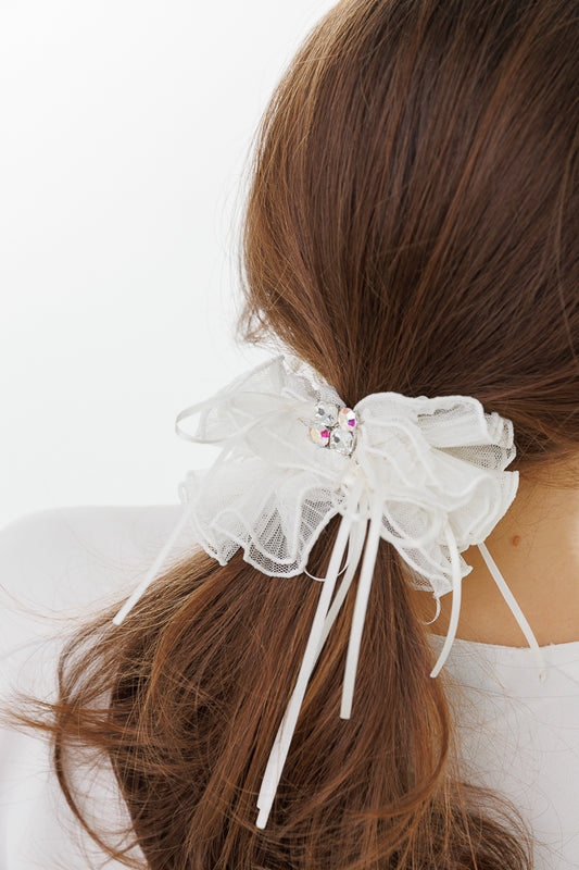 CRYSTAL DENTELLE SCRUNCHIE