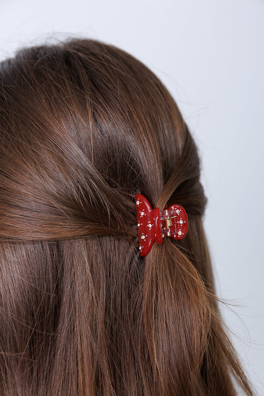 CRYSTAL GLOSSY MINI CLAW CLIPS