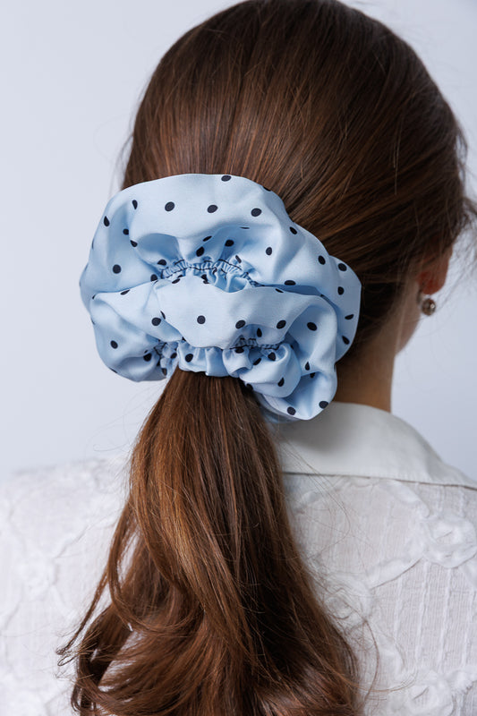 POLKA RUFFLE SCRUNCHIES