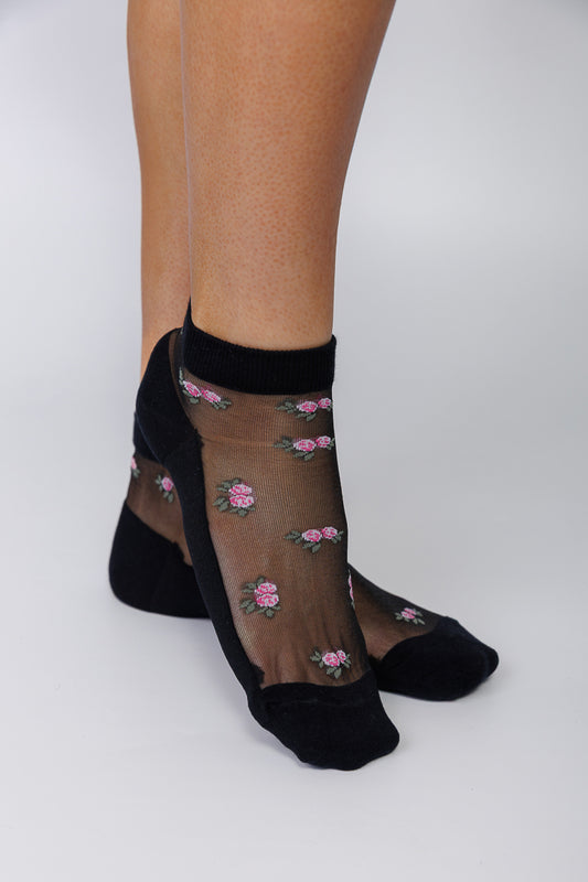 VINTAGE ROSE SHEER SOCKS