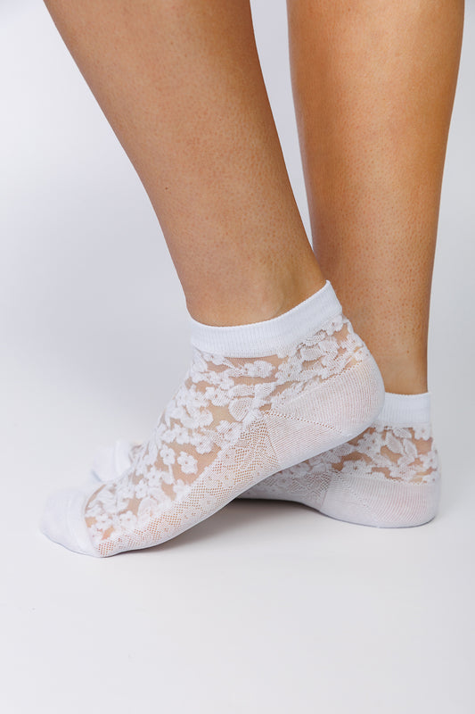 FLORAL MESH SOCKS