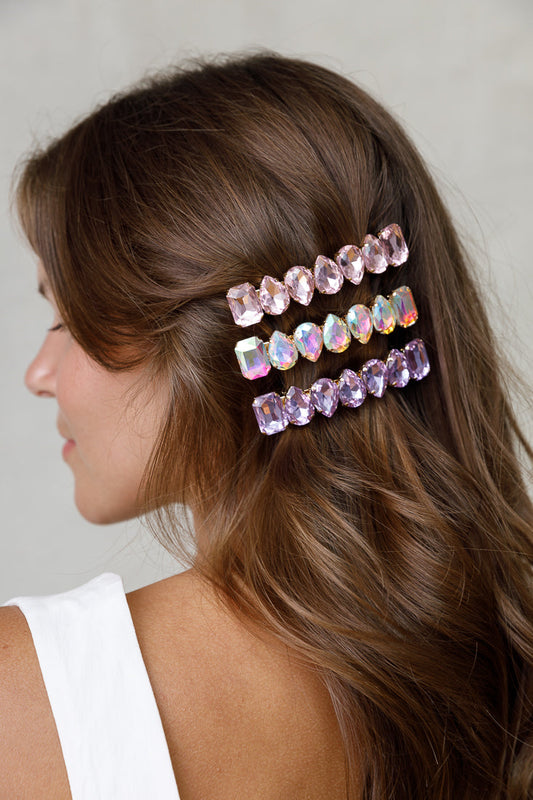 CRYSTAL FRENCH BARRETTE Limlim fashion accessories
