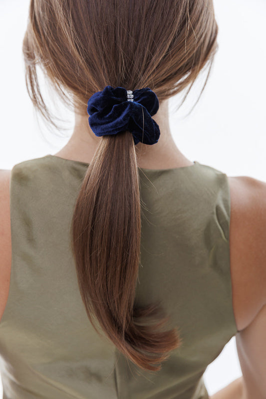 LUXURY BAGUETTE CRYSTAL SCRUNCHIES Limlim fashion accessories
