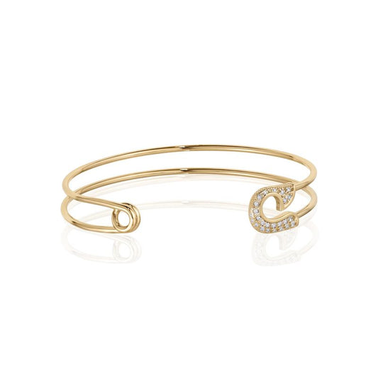 PAVÉ SAFETY PIN CUFF