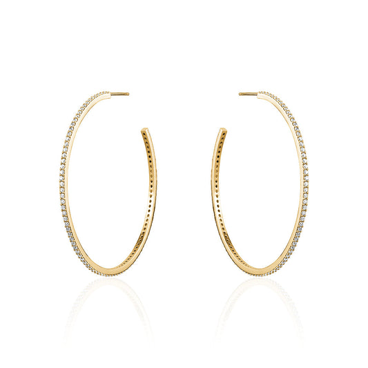 THIN CRYSTAL HOOPS Limlim fashion accessories