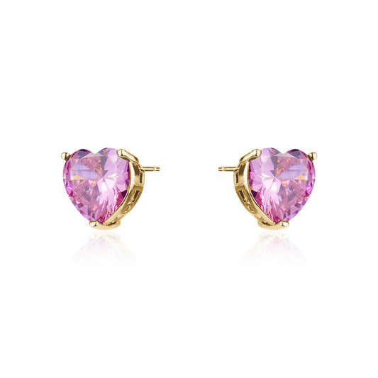 HEART CRYSTAL STUDD Limlim fashion accessories