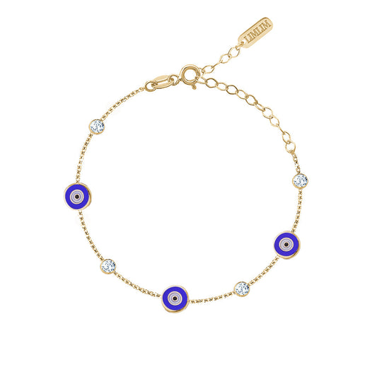 ENAMEL HAND PAINTED EVIL EYE BRACELET LIMLIM