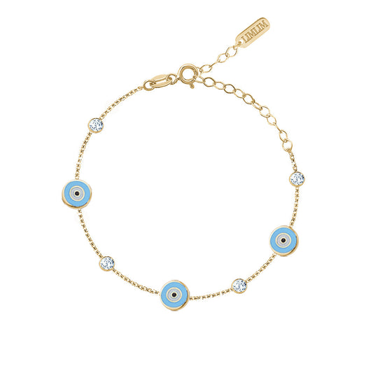 ENAMEL HAND PAINTED EVIL EYE ANKLET LIMLIM