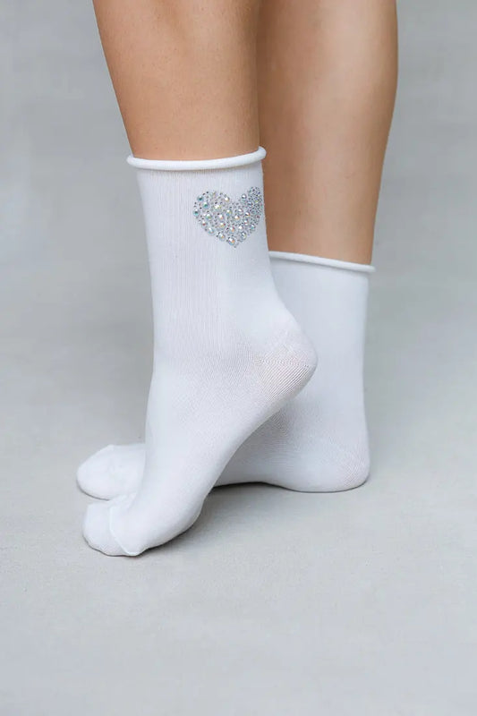 HEART CRYSTAL SOCKS SISTRBRAND