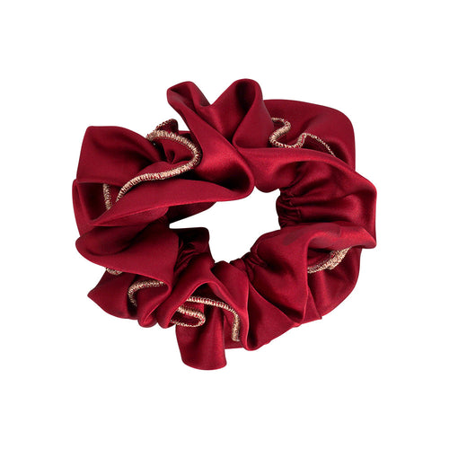 GOLD THREAD SATIN SCRUNCHIES Limlim fashion accessories
