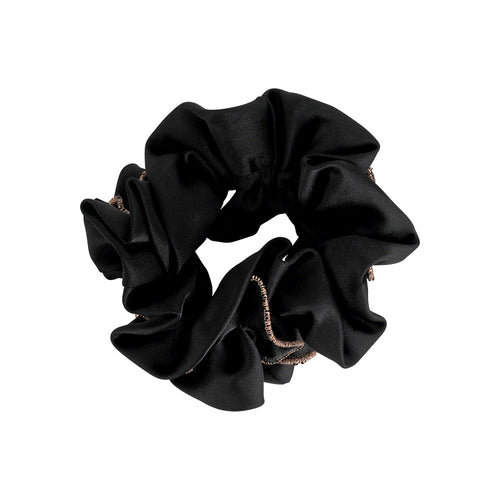GOLD THREAD SATIN SCRUNCHIES Limlim fashion accessories