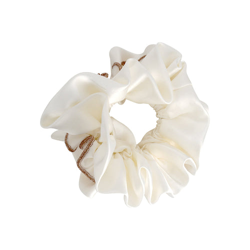 GOLD THREAD SATIN SCRUNCHIES Limlim fashion accessories
