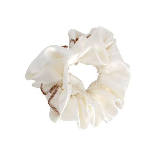 GOLD THREAD SATIN SCRUNCHIES Limlim fashion accessories