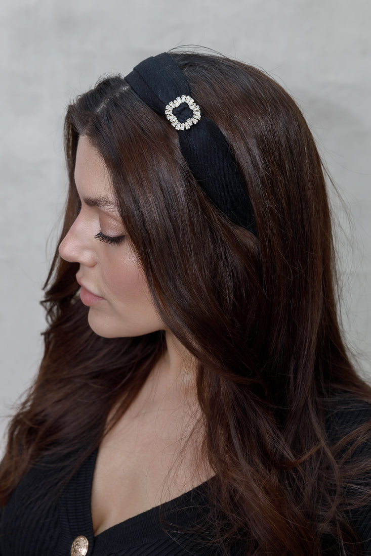 SIDE CRYSTAL BUCKLE HAIRBAND Limlim fashion accessories