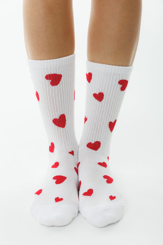 RIB HEART SHORT SOCKS