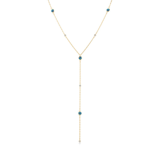 EVIL EYE BEADED LARIAT