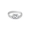 Pinky oval crystal ring