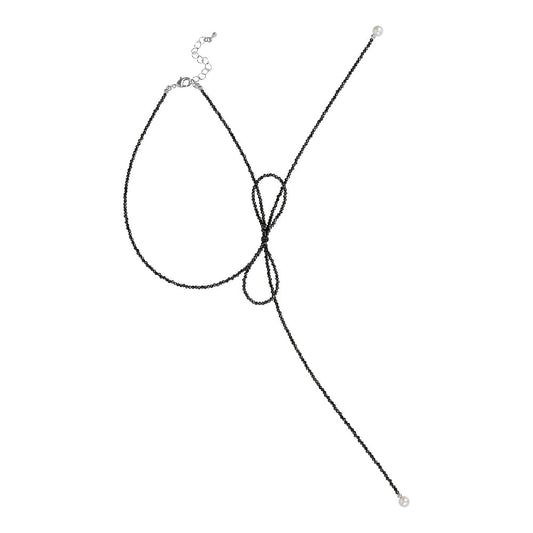 SIDE CRYSTAL BOW COLAR Limlim fashion accessories