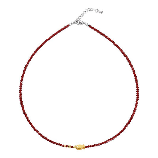 LUCKY FISH BEADED NECKLACE