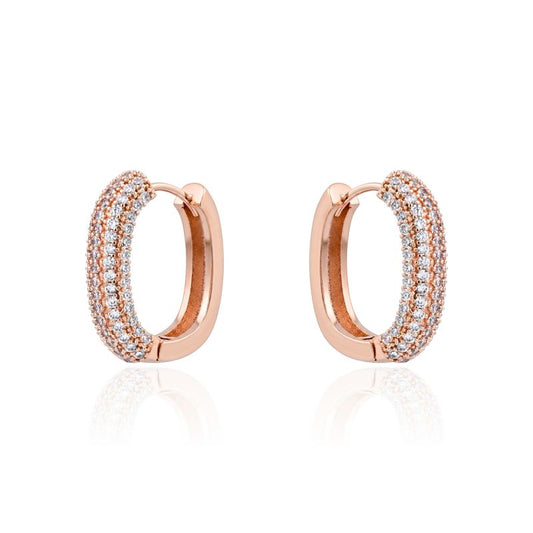 ROSE PAVÉ HUGGIE