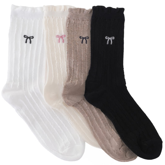 FRILL LIGHT BOW SOCKS