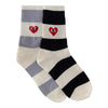 LARGE STRIPE HEART SOCKS