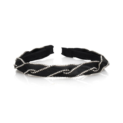 TWISTED SATIN CRYSTAL HAIRBAND Limlim fashion accessories