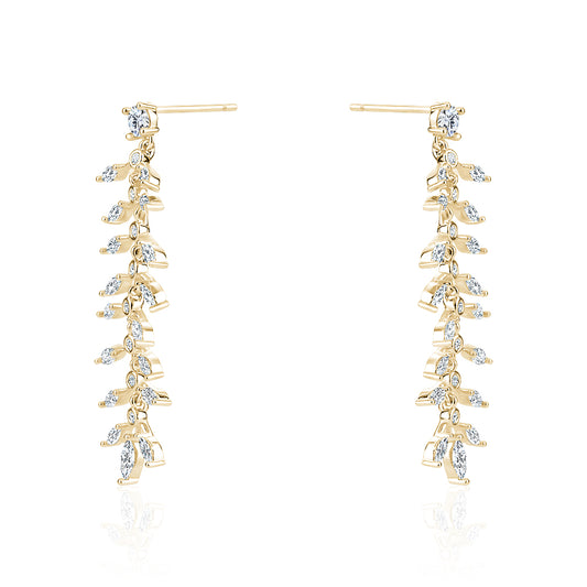 LIGHT BEZEL DANGLING EARRINGS