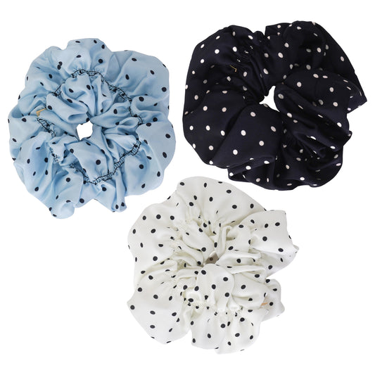 POLKA RUFFLE SCRUNCHIES