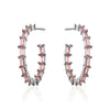 MEDIUM BAGUETTE HOOPS PINK Limlim fashion accessories