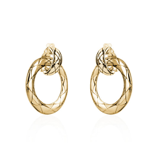 CYLINDER FRONT STATEMENT EARRINGS