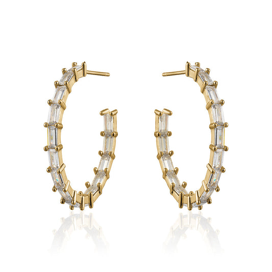 MEDIUM BAGUETTE HOOPS Limlim fashion accessories