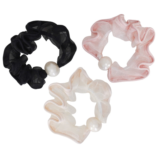 SHEER PEARL SCRUNCHIES