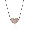PAVE SLIDER HEART NECKLACE