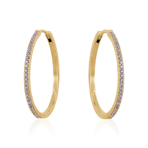 THINNEST PAVE HOOP Limlim fashion accessories